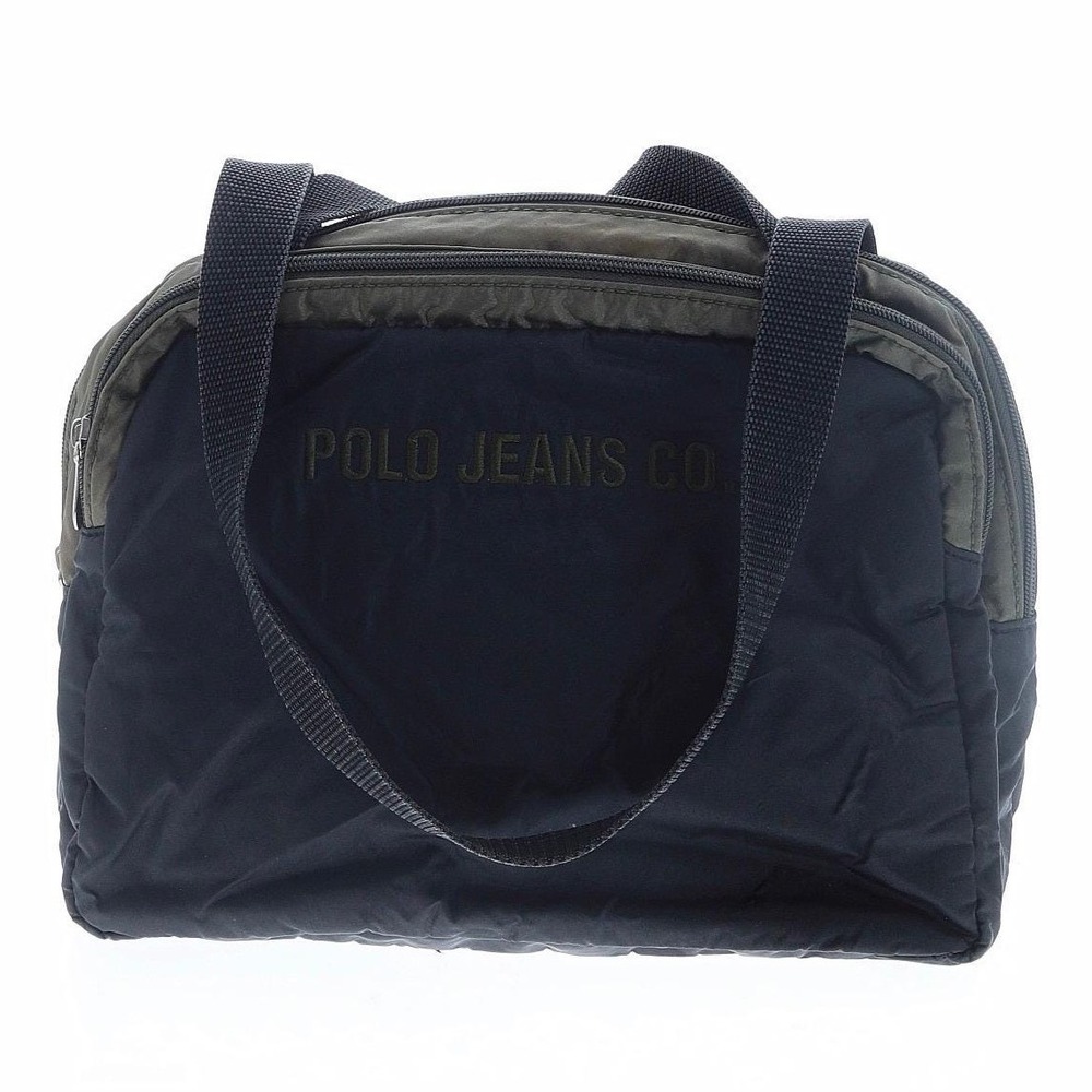 Polo Jeans Co Ralph Lauren Nylon Shoulder Bag Navy Blue Olive Green Y2K Utility